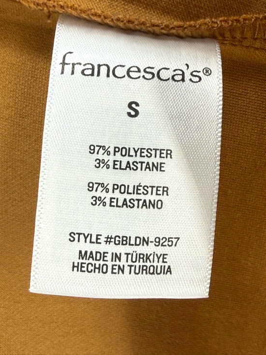 Mi a mi For Francesca’s Caramel Ruched Button-Front Shirt Bodycon Mini Dress - Picture 12 of 13